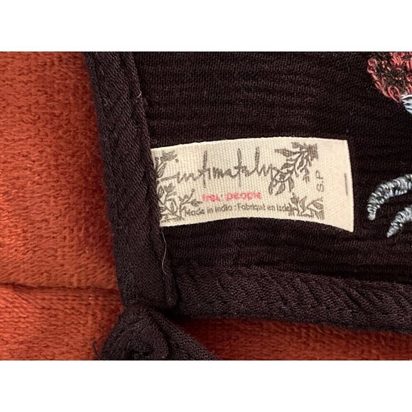 Intimately, free people, halter dress , tassels Boho Black Embroidered Lady Sz S - Picture 13 of 16